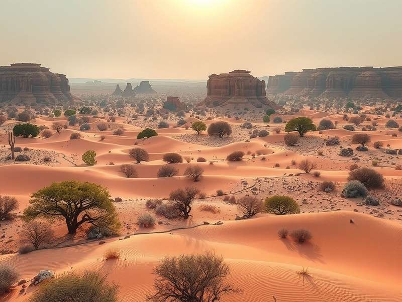 Arid Odyssey Desert Landscape